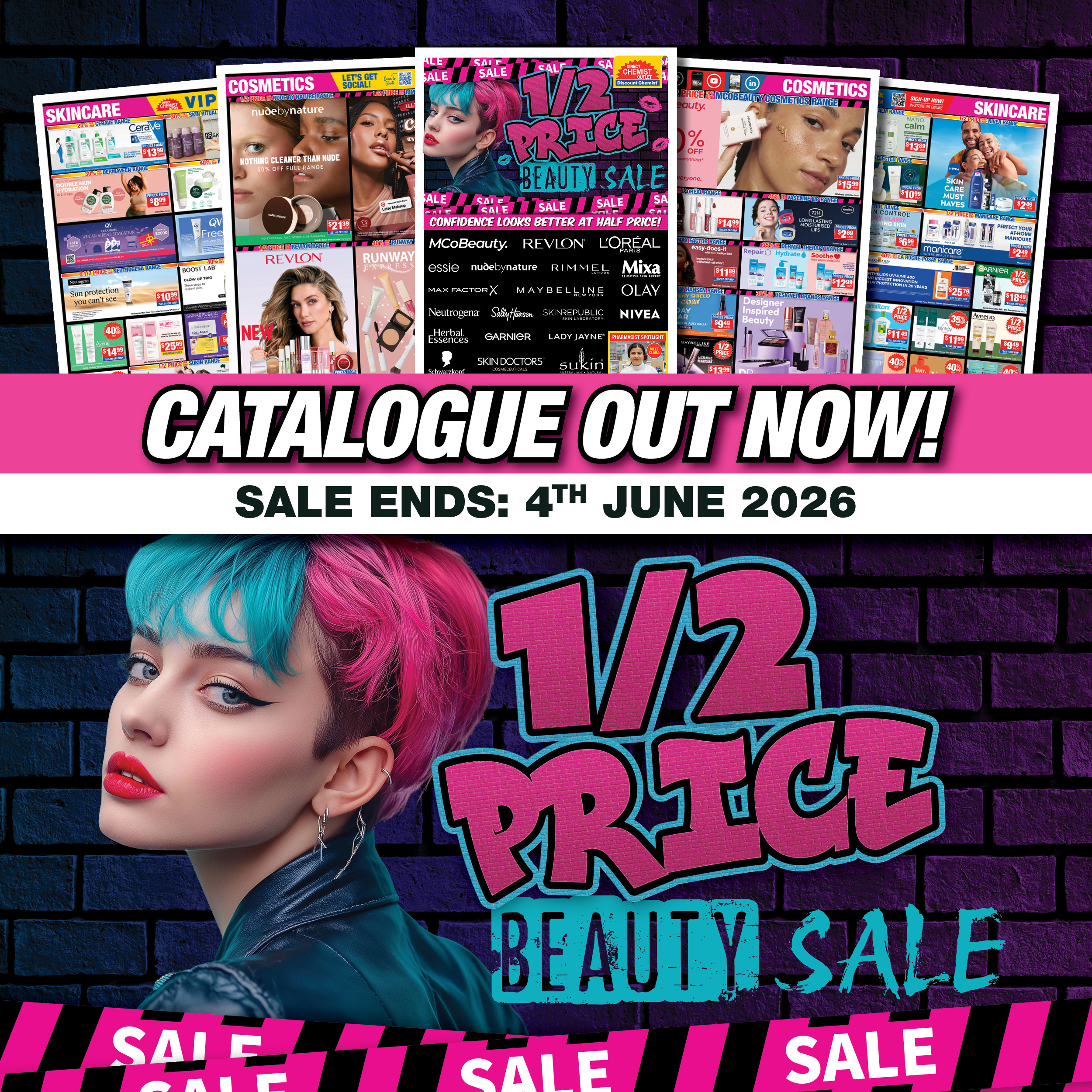 1/2 Price Beauty Sale!
